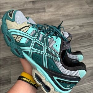 Asics Teal and Black Athletic Shoes